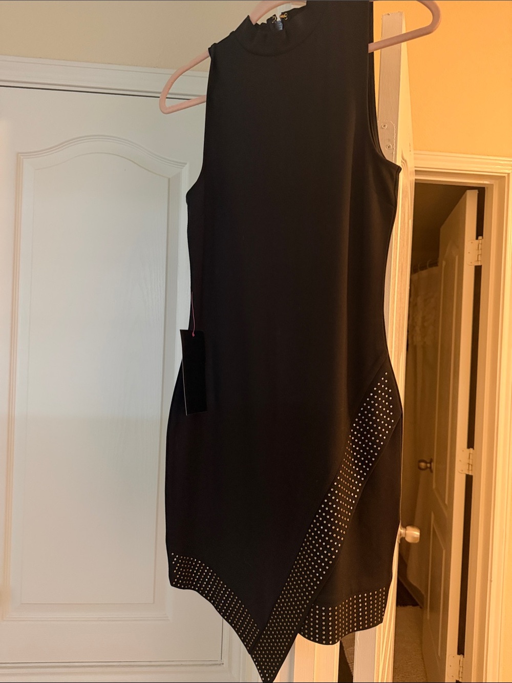 bebe Black Sleeveless Mini Dress